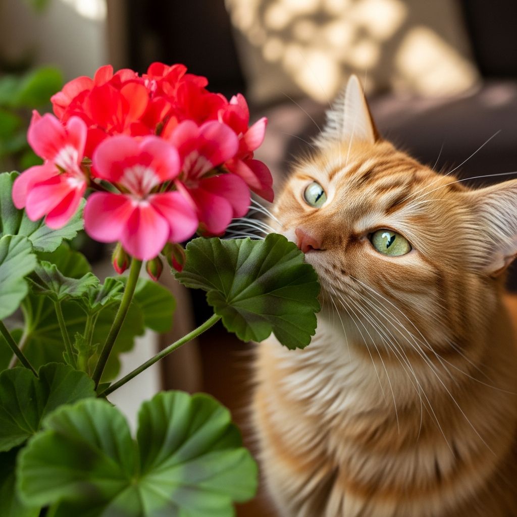 Understand geranium toxicity risks and keep your cat protected