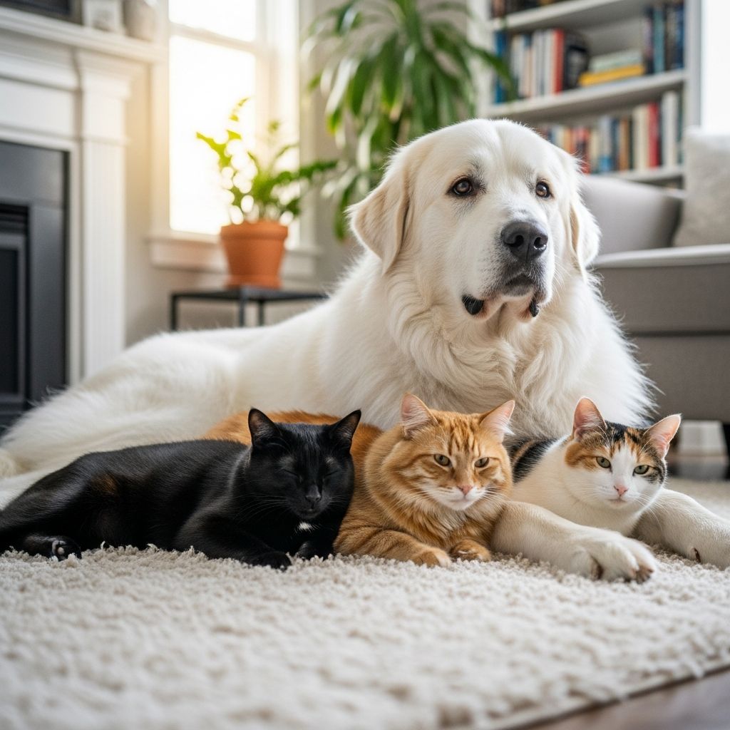 Learn if Great Pyrenees make suitable companions for cat owners and how to introduce them safely.
