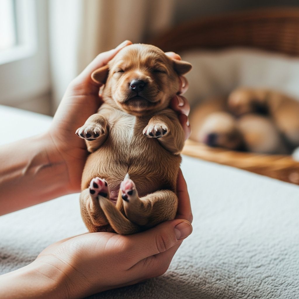 Discover when and how to safely interact with newborn puppies to support their health without risking rejection or harm.