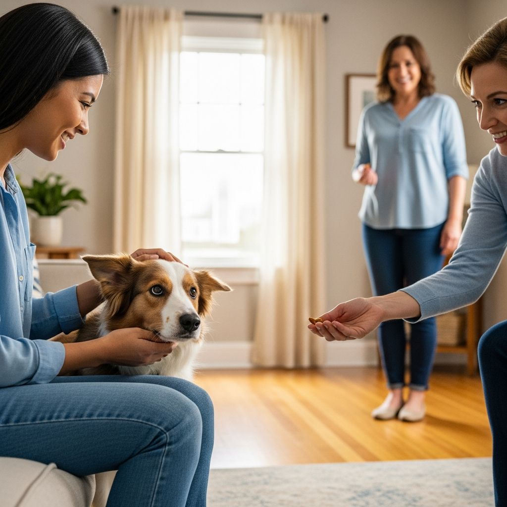 Helping Fearful Dogs Handle Visitors: A Complete Guide Transform your fearful dog's anxiety around visitors with proven training techniques and behavior management strategies.