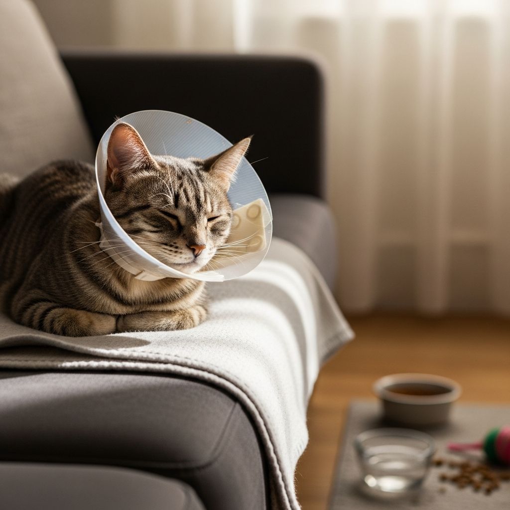 Essential post-operative care guide for spayed or neutered cats: recovery timelines, wound monitoring, behavior changes, and when to call the vet.