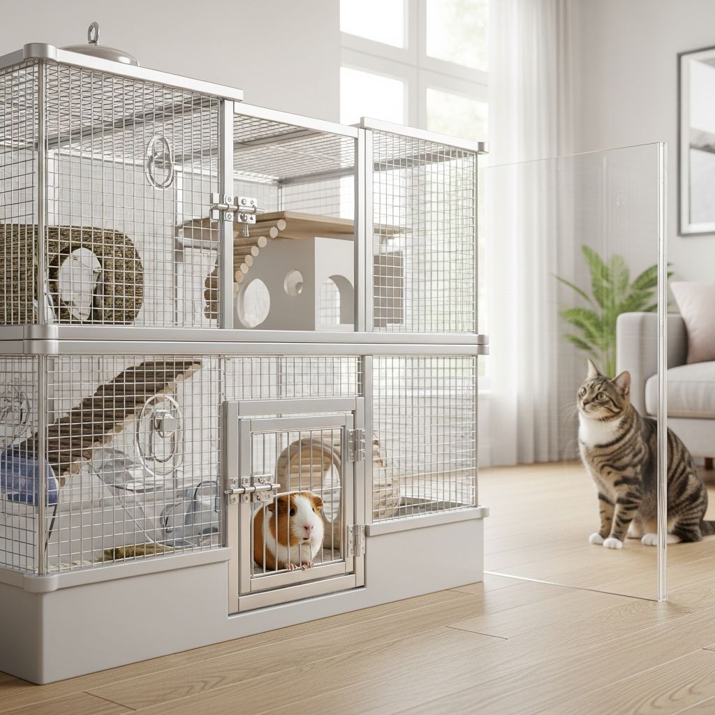 Essential tips to safely house guinea pigs and cats together, preventing accidents and ensuring pet safety in multi-pet homes.