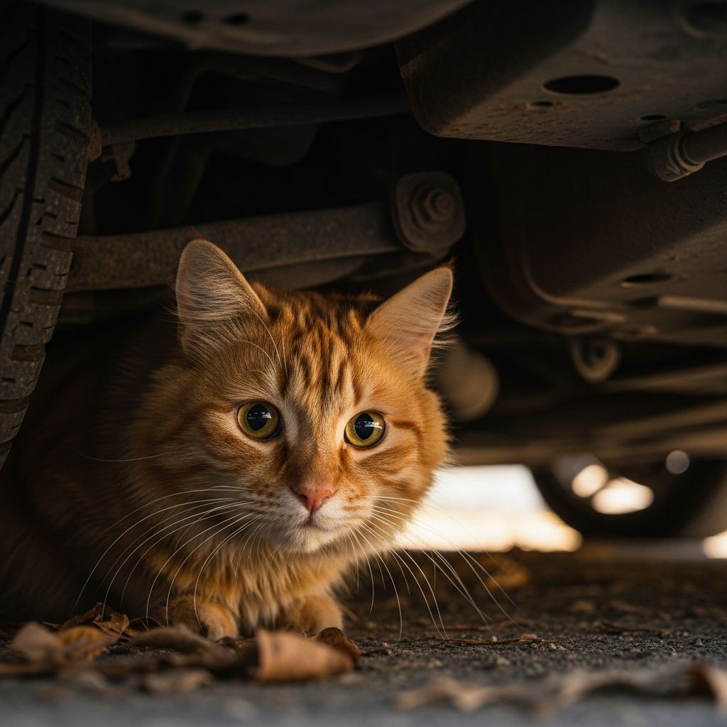 Safe, effective strategies to coax your cat from under a car without stress or injury to you or your pet.