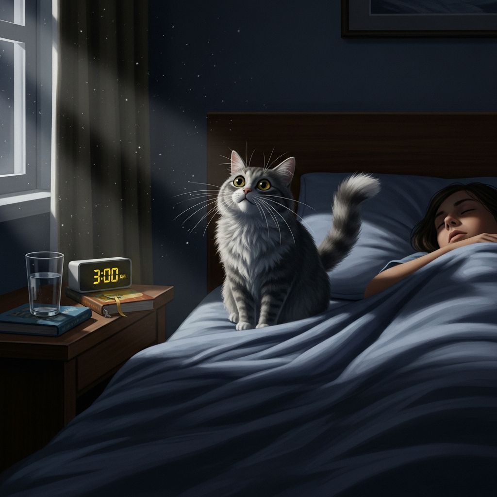 Discover 8 vet-approved tips to stop your cat's nighttime begging and reclaim your peaceful evenings and sleep.
