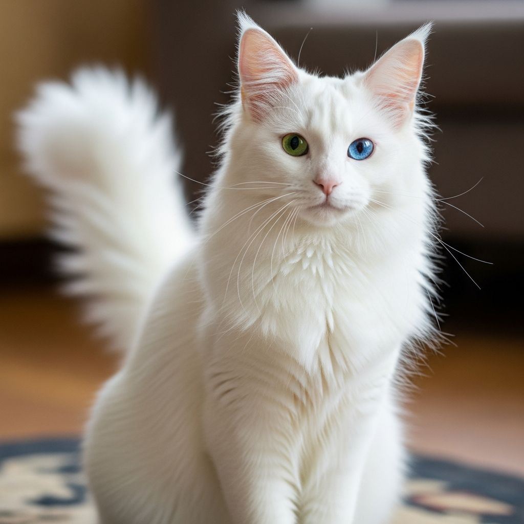 Discover the elegant Turkish Angora cat: Learn key physical traits, personality, history, and care tips to spot this graceful breed.