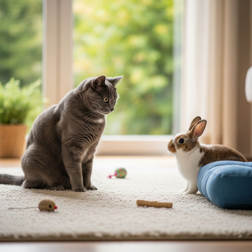 How to Introduce a Cat to a Rabbit (5 Vet-Reviewed Tips) Learn vet-reviewed steps to safely introduce your kitten to a rabbit, minimizing risks from natural predator-prey instincts.