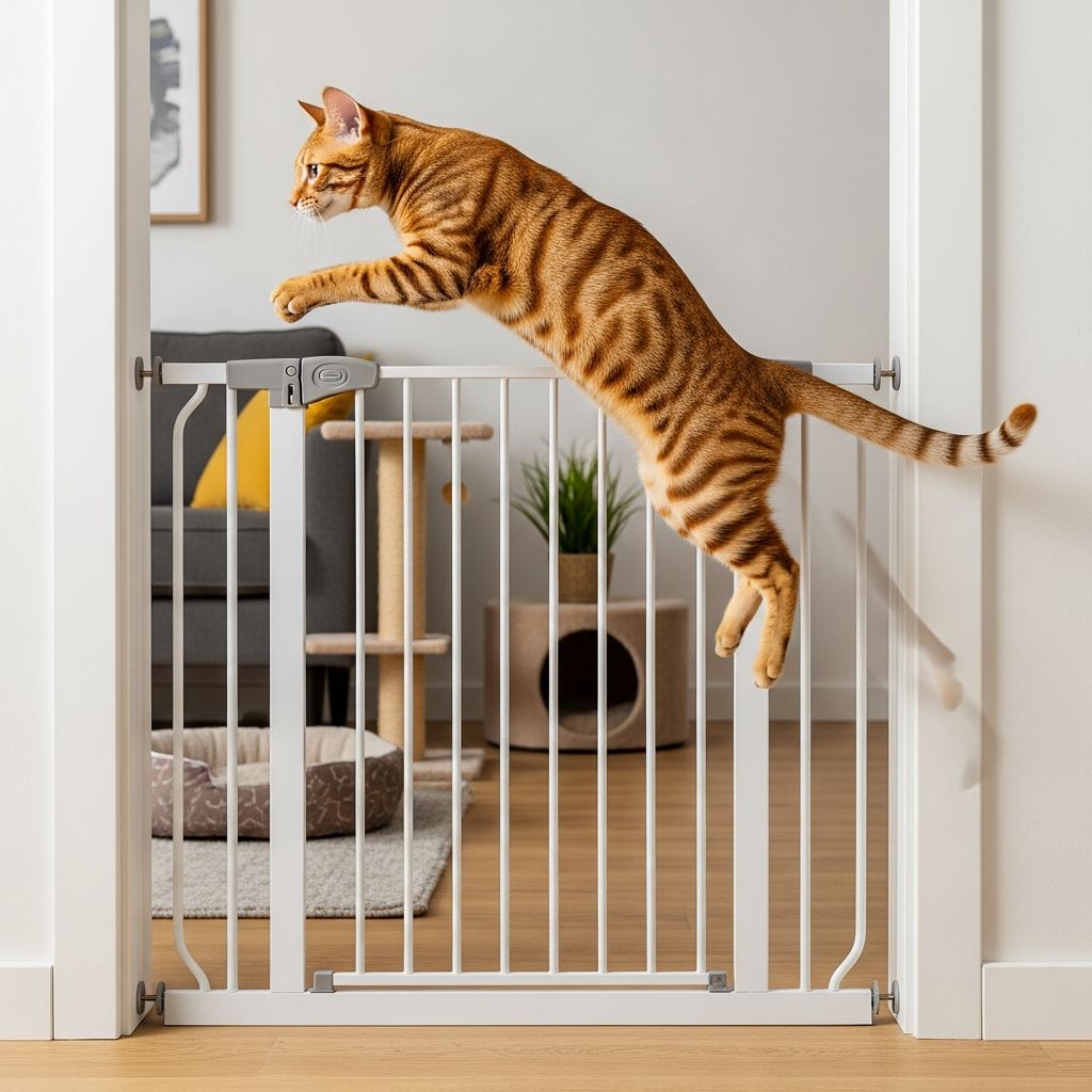 How to Keep a Cat from Jumping Over a Gate Effective strategies and DIY solutions to prevent your cat from jumping over gates and baby gates indoors.