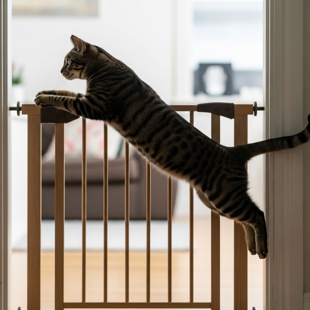 How to Keep a Cat from Jumping Over a Gate Effective strategies and DIY solutions to prevent your cat from jumping over gates and fences for safety.