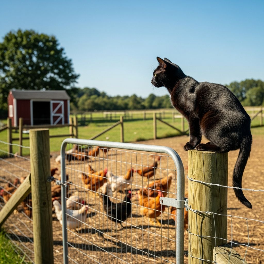 Essential strategies to safely separate cats and chickens, preventing predation and ensuring harmony on your homestead.