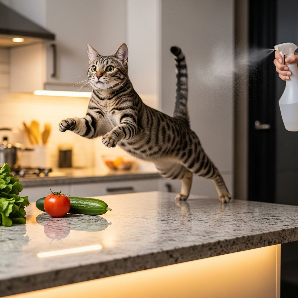 Discover 10 vet-approved strategies to deter your cat from kitchen counters safely and effectively.