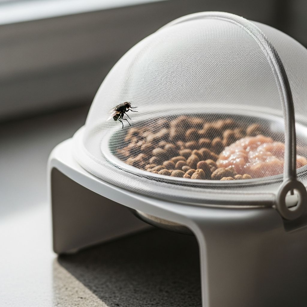 Discover effective, cat-safe strategies to protect your cat's food from flies and maintain a clean feeding environment.