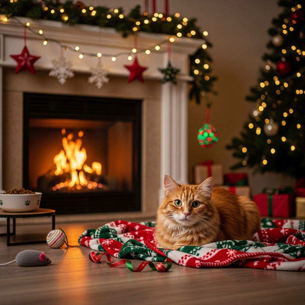 Essential safety tips to protect your feline friend during the holiday season.