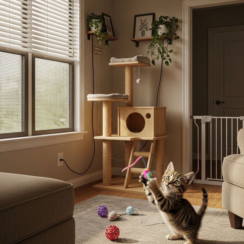 Secure your space: Essential tips to keep your new kitten safe from household hazards.