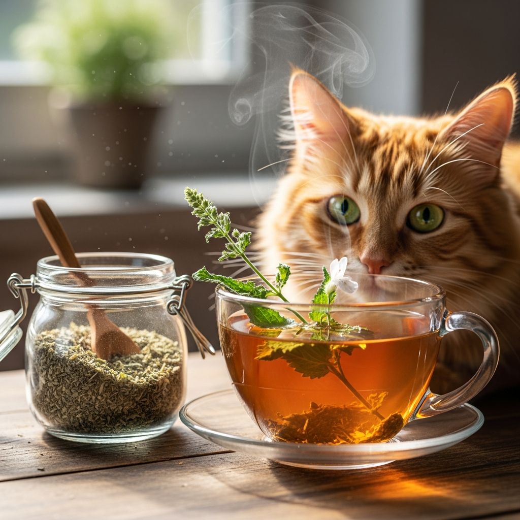 Discover safe ways to prepare catnip tea, its benefits for stress relief, digestion, and more for your feline friend.