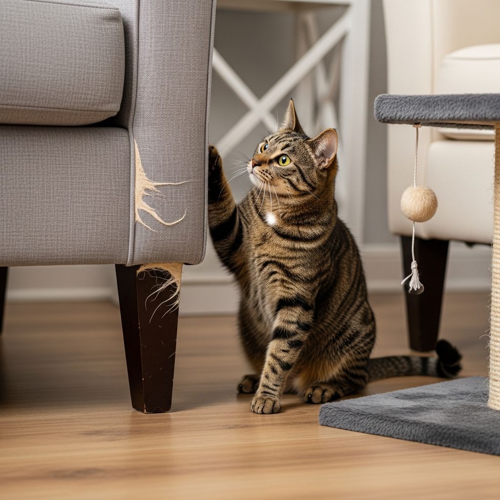 How to Stop Cats From Scratching Furniture Protect your furniture with proven strategies to redirect your cat's natural scratching behavior effectively.