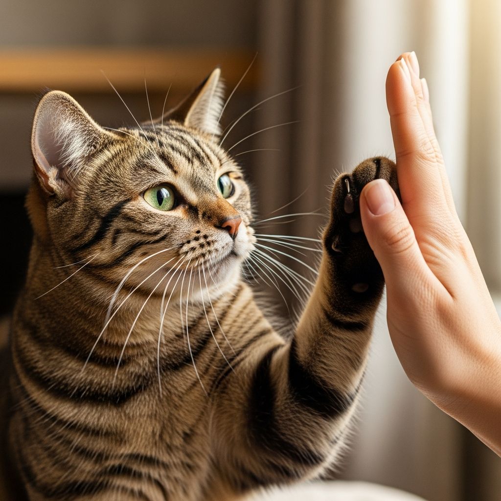 How to Teach a Cat to High-Five: Step-by-Step Guide Master cat training with our complete guide to teaching your feline friend the perfect high-five trick.