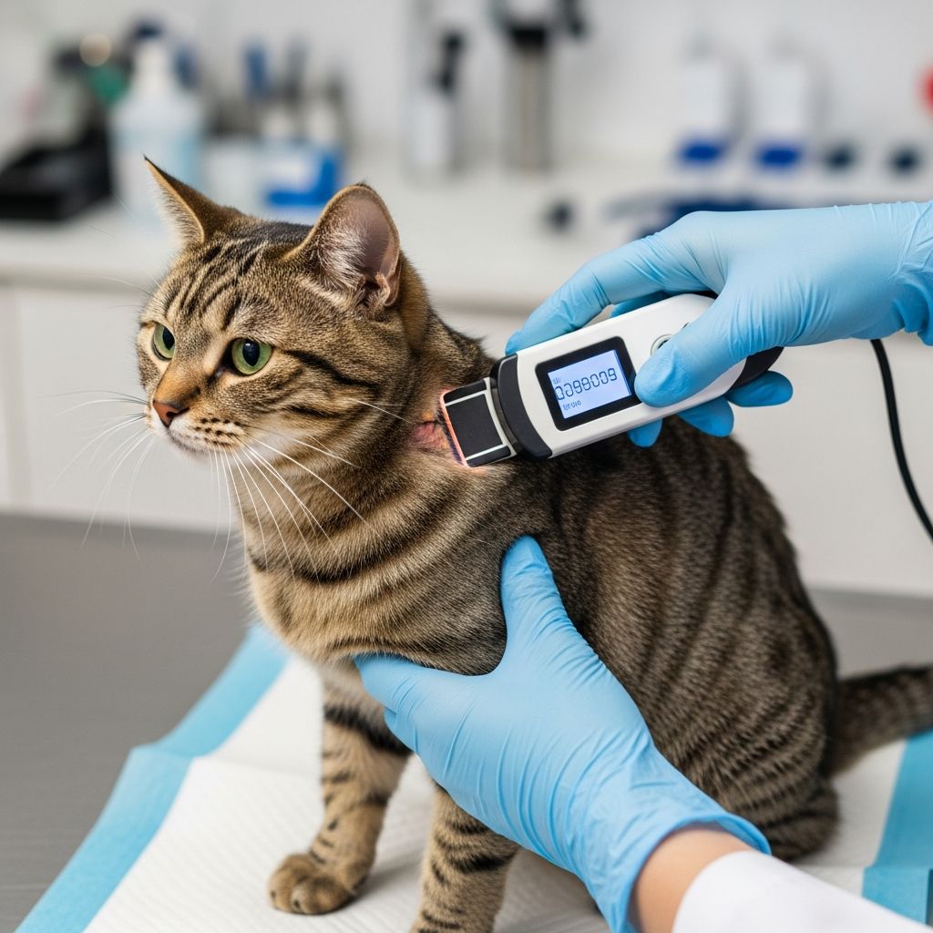 Complete guide to identifying microchipped cats and understanding pet identification.
