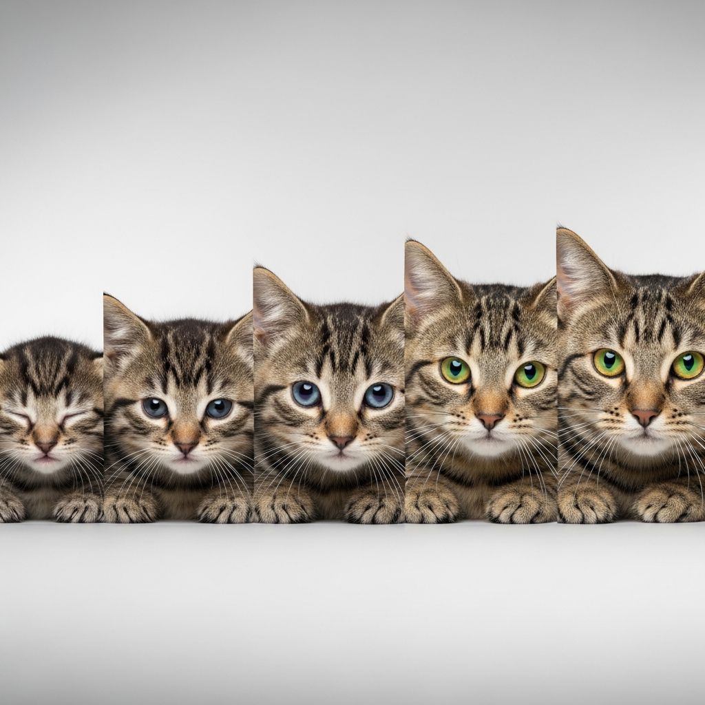 Kitten Eye Color Transformation Timeline Discover the fascinating journey of how newborn kittens' eyes evolve from striking blue to their lifelong hues, complete with care tips and health alerts.