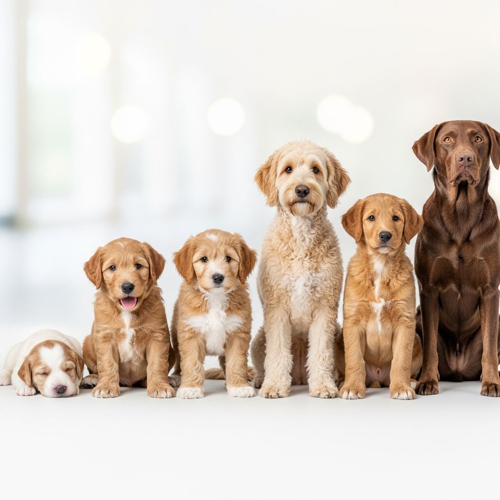Labradoodle Size Progression: Growth Stages and Adult Dimensions Complete guide to understanding your Labradoodle's growth journey from puppy to adulthood