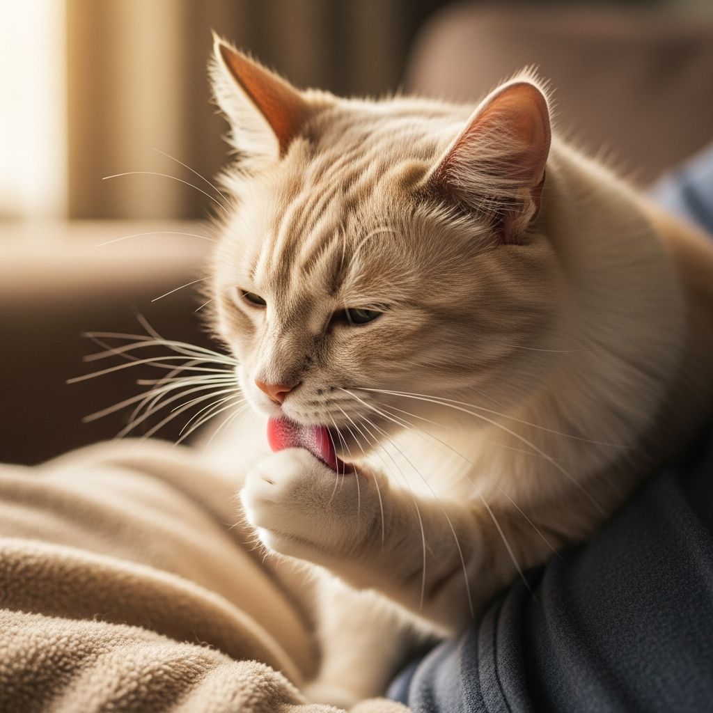 Lap Grooming in Cats: 4 Vet-Verified Reasons Discover why your cat grooms herself on your lap and what it reveals about your bond.