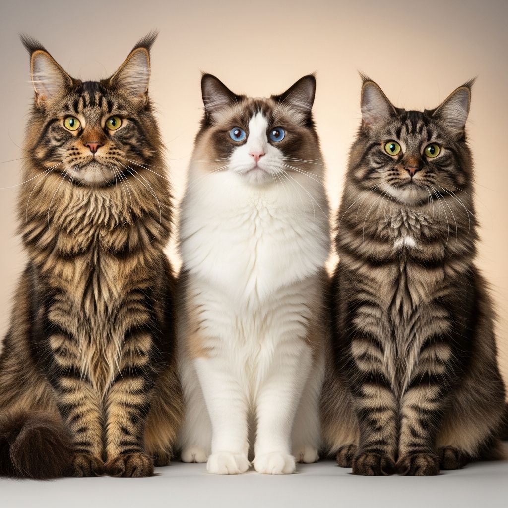 Largest Domestic Cat Breeds: 5 Gentle Giants For Your Home Discover the biggest domestic cat breeds, from gentle giants like the Maine Coon to athletic hybrids like the Savannah, with details on size, temperament, and care needs.
