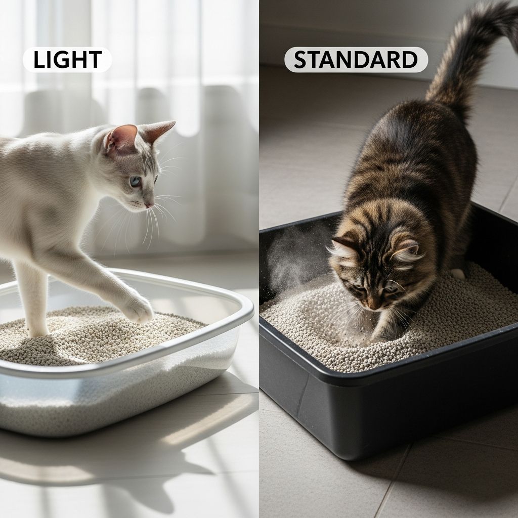 Light vs. Standard Cat Litter: Full Guide Discover how lightweight cat litter stacks up against traditional options in weight, performance, eco-impact, and cat comfort for smarter litter box choices.