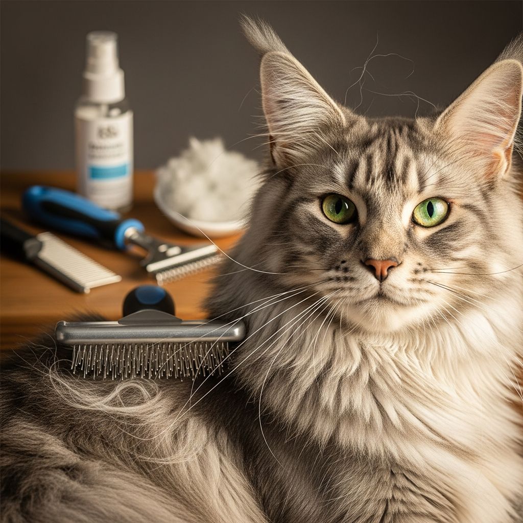 Expert tips to keep your Maine Coon's luxurious coat healthy, tangle-free, and shining bright with easy at-home routines.