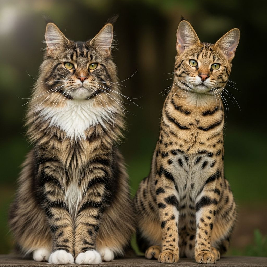 Can Maine Coons and Savannah Cats Breed Together? Exploring the genetics, breed standards, and practical realities of cross-breeding two beloved cat varieties