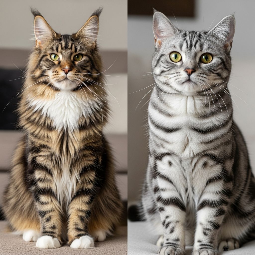 Discover the ultimate comparison between Maine Coon and American Shorthair cats to find your ideal feline companion based on size, temperament, and care needs.