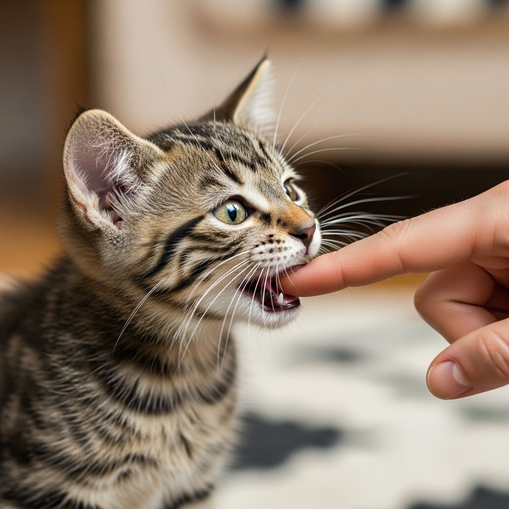 Learn effective strategies to address and redirect kitten biting behavior