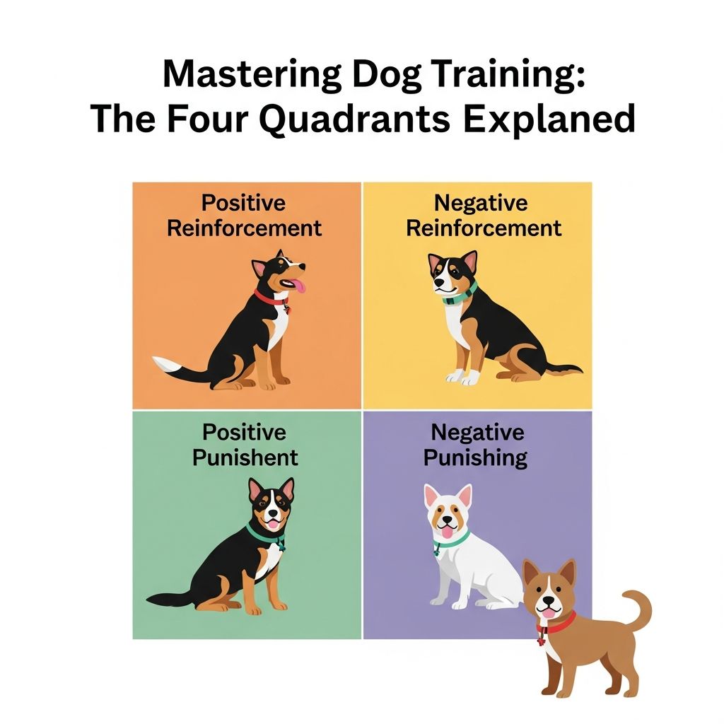 Mastering Dog Training: The Four Quadrants Explained Unlock effective dog training with operant conditioning's four quadrants: reinforce good habits and curb unwanted ones for a balanced approach.