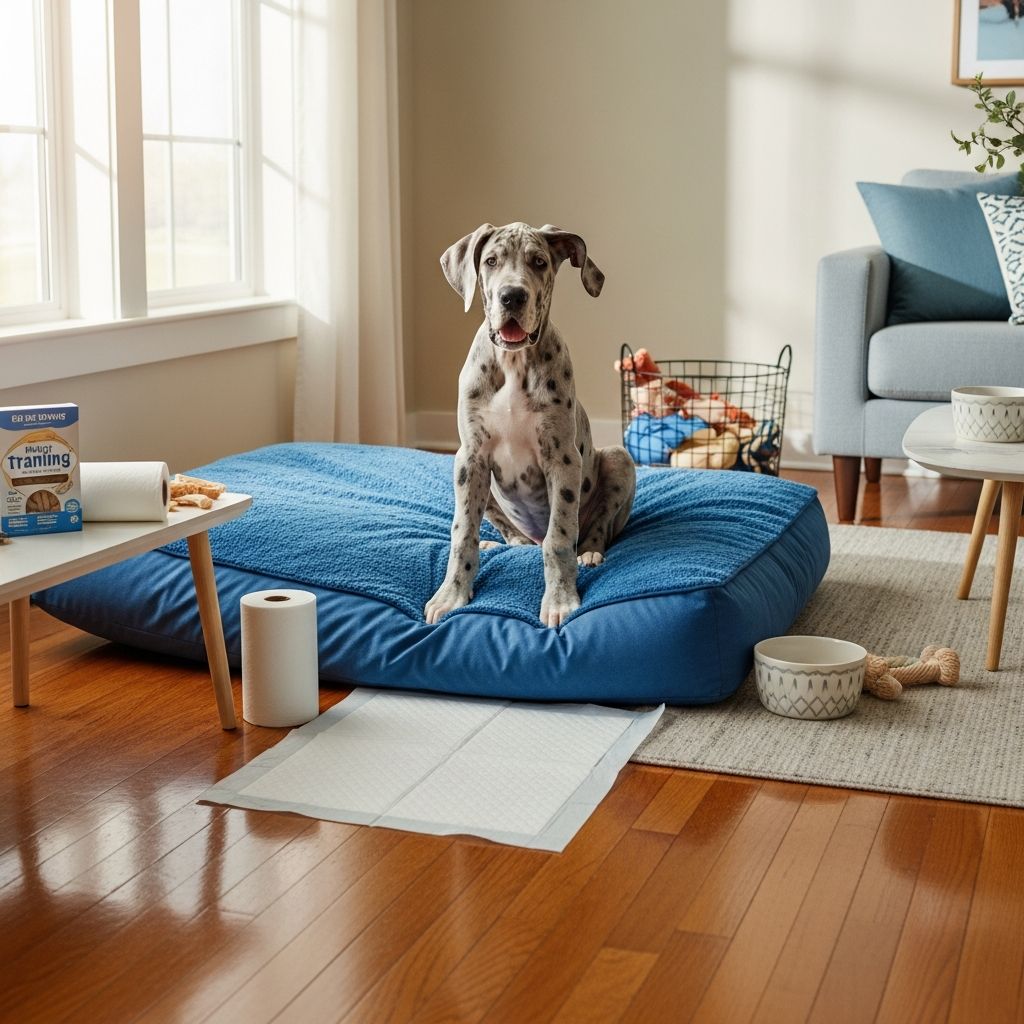 Mastering Potty Training for Great Danes Discover proven strategies to housebreak your Great Dane puppy quickly and effectively, turning challenges into successes with patience and routine.