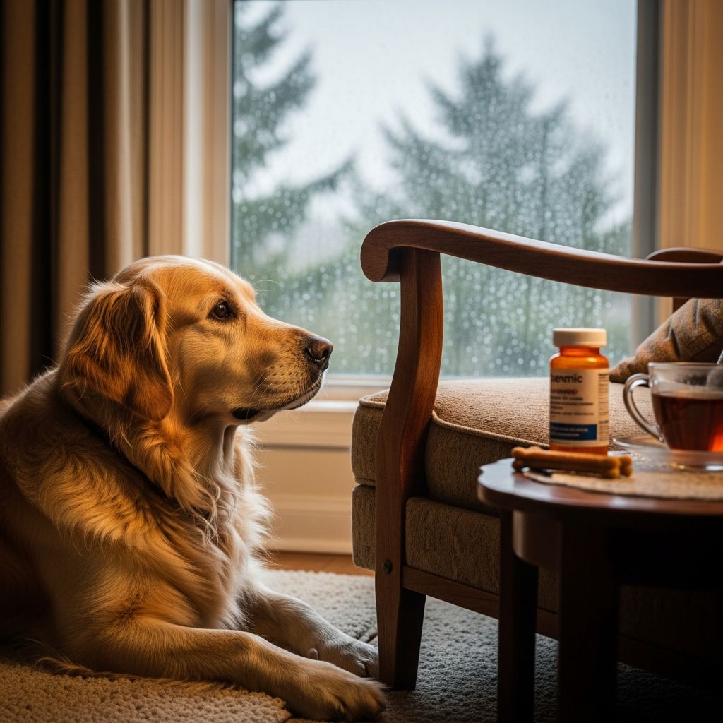 Medicating Dogs for Weather and Noise Anxiety Comprehensive guide to pharmaceutical and behavioral interventions for storm and fireworks phobia in dogs.