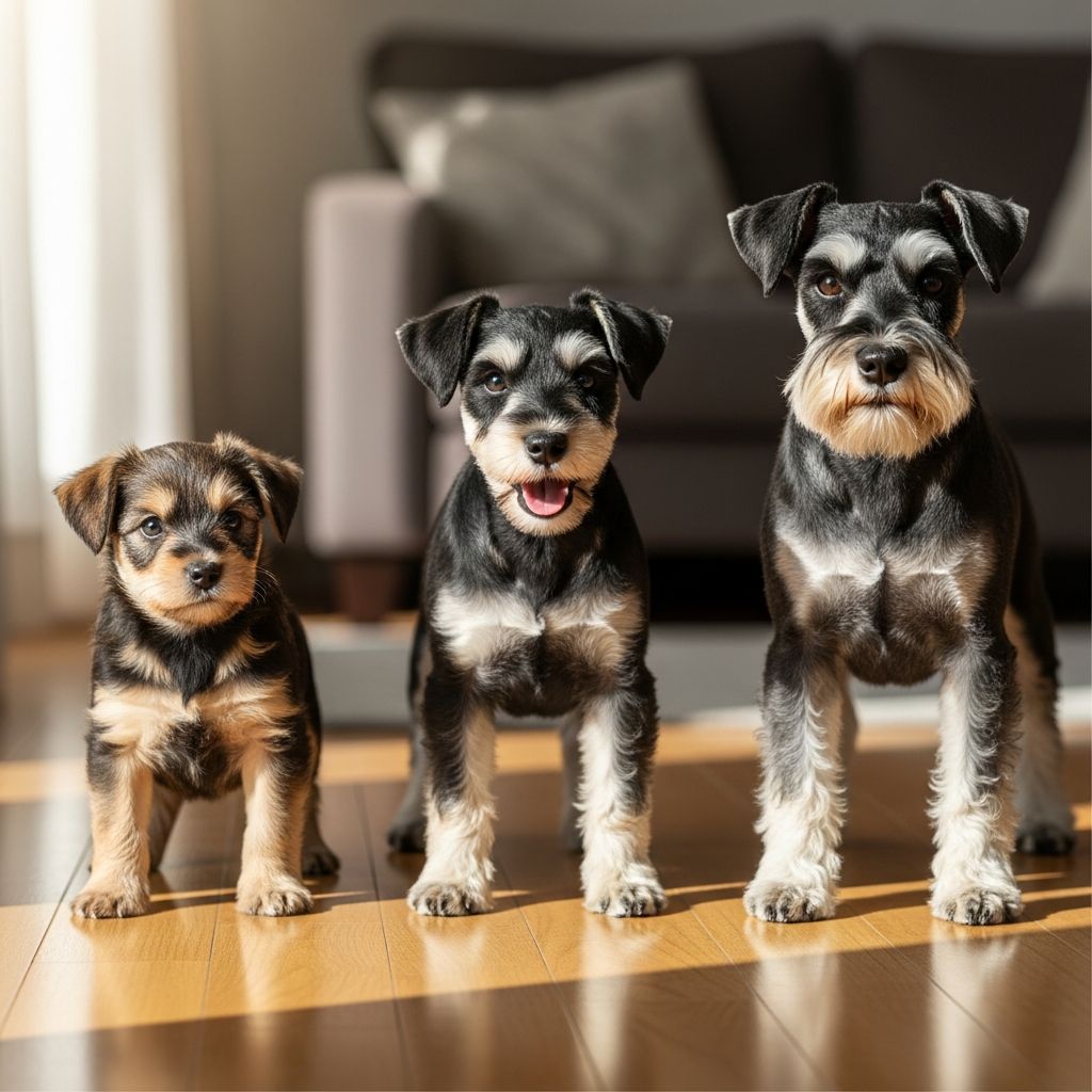 Miniature Schnauzer Growth and Development Track your Mini Schnauzer's development from puppy to adulthood
