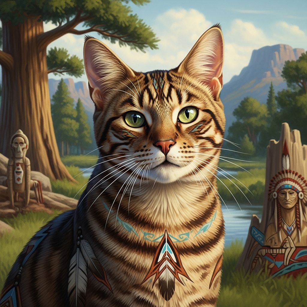 Discover over 100 Native American-inspired cat names with meanings, honoring nature, spirit, and culture for your new feline companion.
