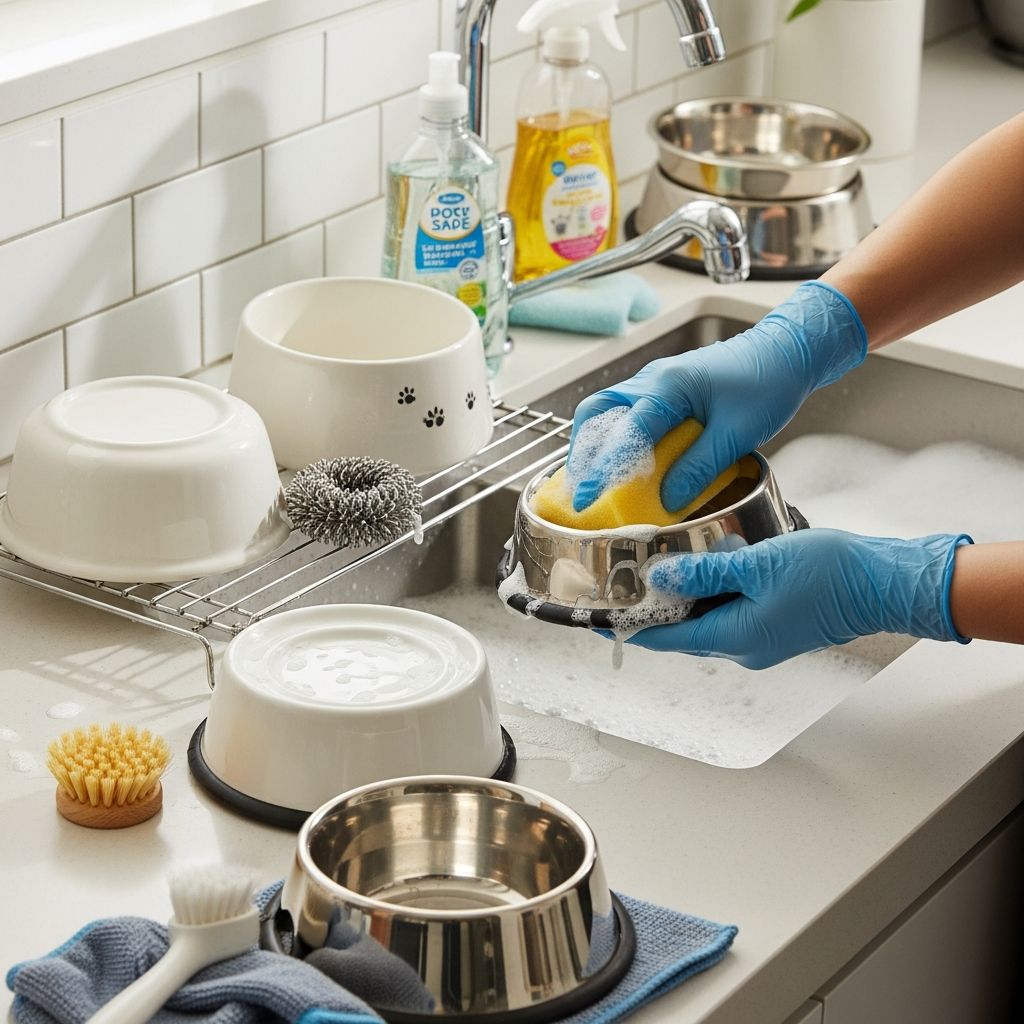 Discover essential tips for cleaning pet bowls to prevent bacteria and keep your furry friends healthy and safe every day.