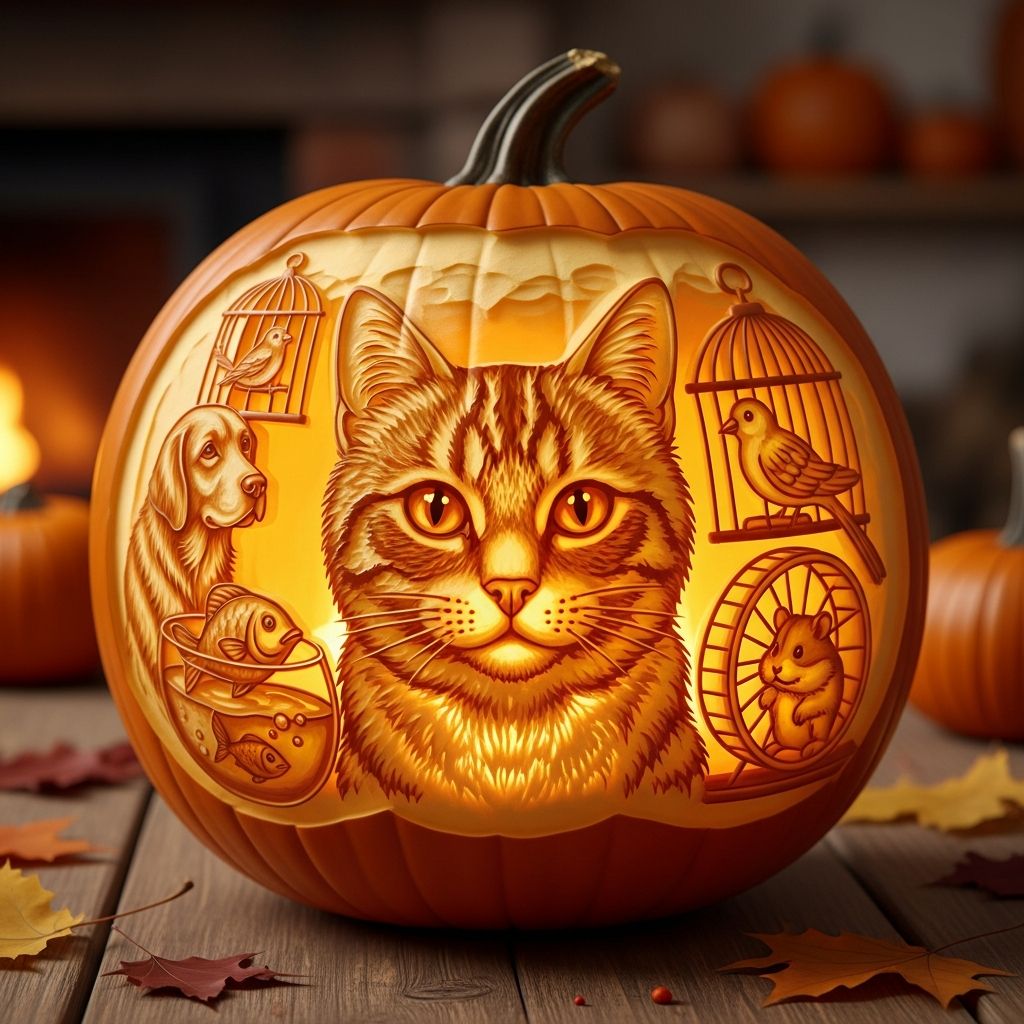 Pet-Themed Pumpkin Carvings: 5 Safe & Creative Halloween Ideas Transform Halloween pumpkins into adorable pet portraits with safe, creative carving ideas that celebrate your furry friends.