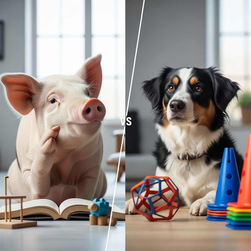 Pigs vs Dogs: Who Holds the Intelligence Crown? Discover the surprising cognitive showdown between pigs and dogs, backed by science revealing who excels in problem-solving, memory, and social skills.