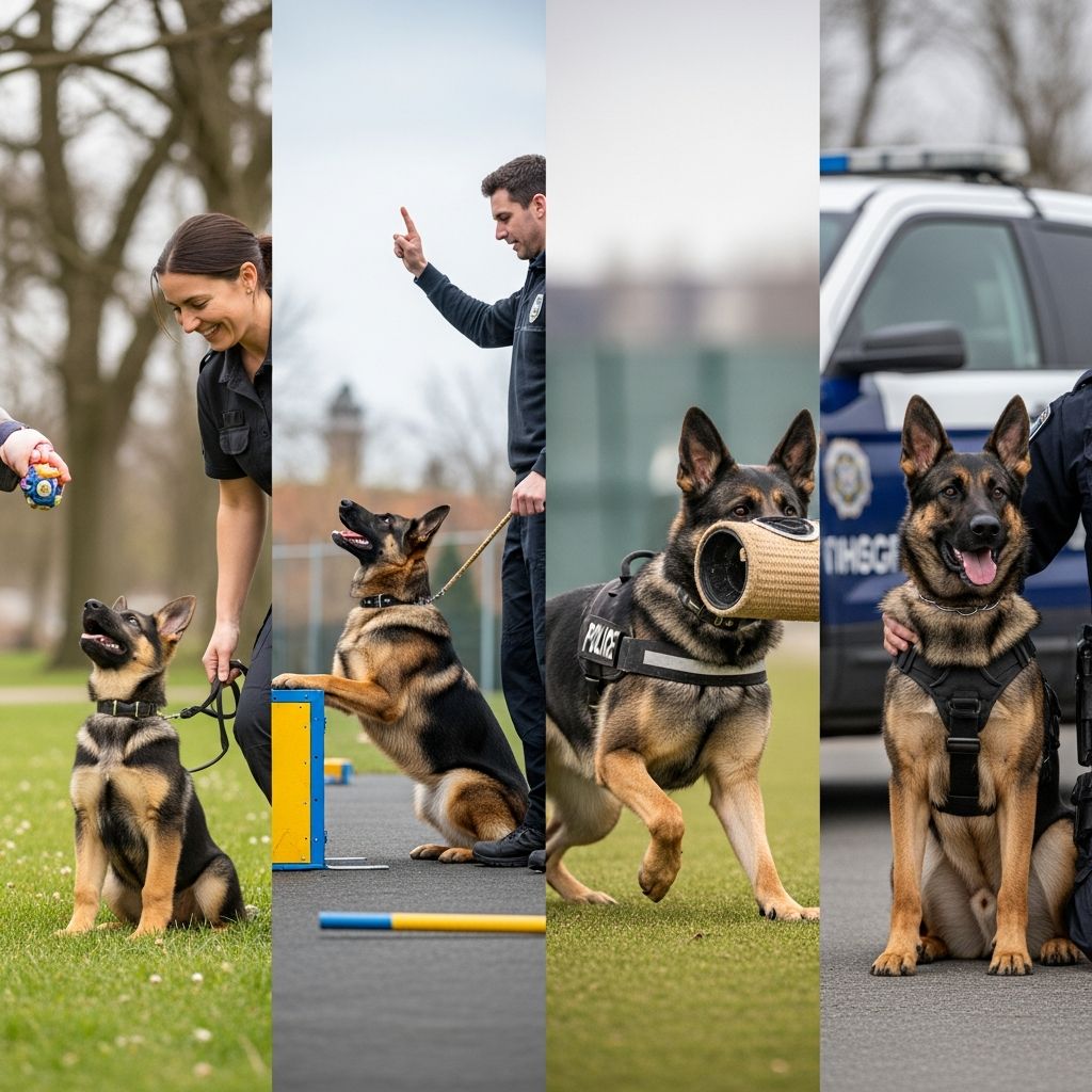 Police Dog Training Timeline: Key Phases From Puppy To Partner Discover the intensive journey of training police dogs, from puppy selection to lifelong skills mastery for law enforcement excellence.
