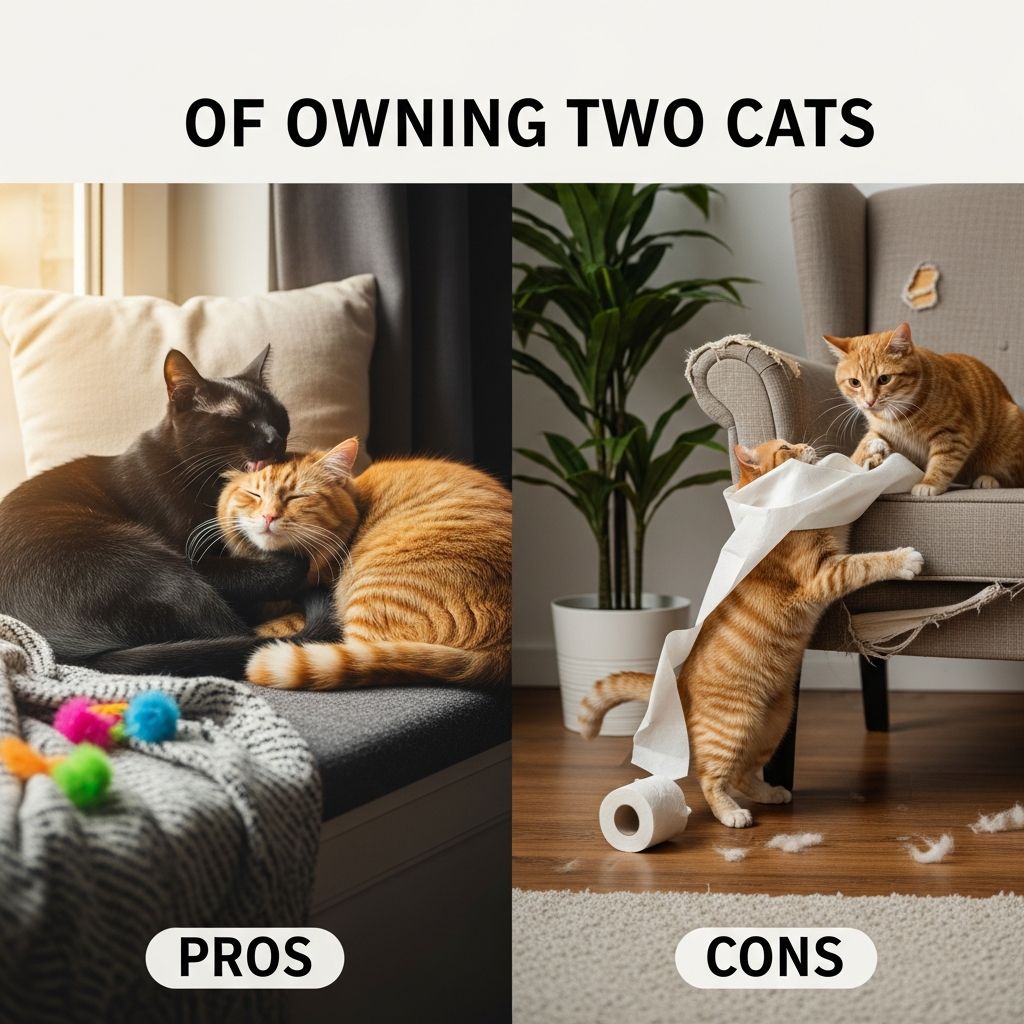 Pros And Cons Of Owning Two Cats: 6 Benefits And 5 Drawbacks Discover the joys and challenges of a two-cat household to decide if it's right for your home and lifestyle.