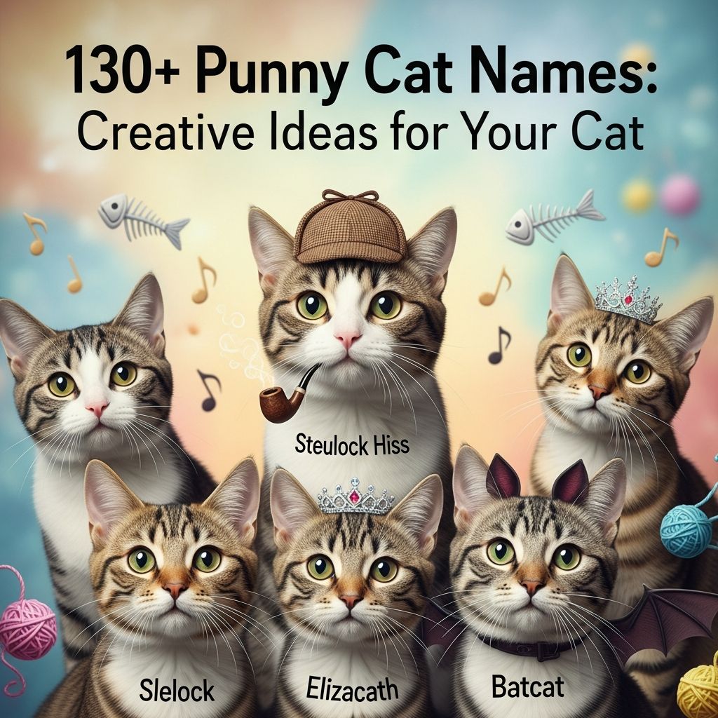 130+ Punny Cat Names: Creative Ideas for Your Cat Discover hilarious and creative punny cat names perfect for your adorkable feline companion.