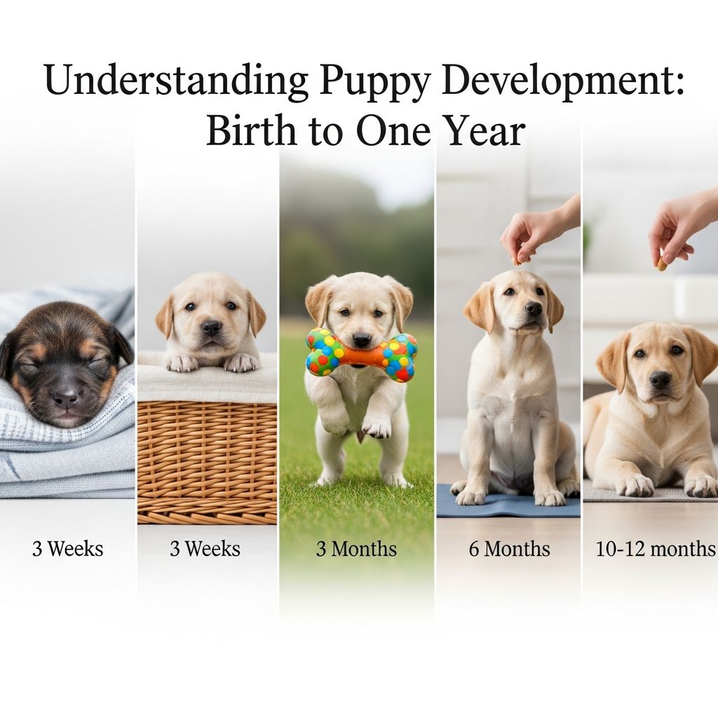 Understanding Puppy Development: Birth to One Year Complete guide to your puppy's growth, behavior, and developmental milestones during their critical first year.
