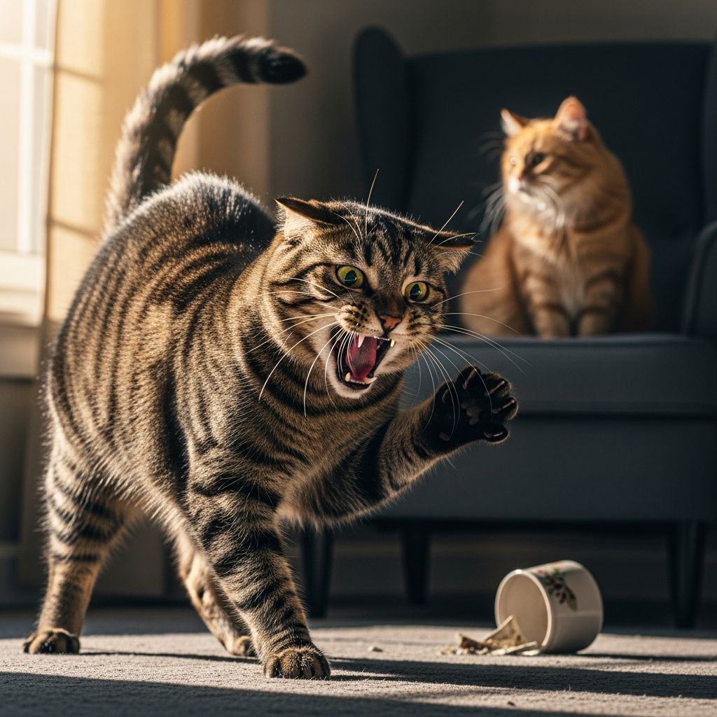Redirected Aggression in Cats: Causes, Signs & Solutions Learn why your calm cat suddenly attacks and how to manage redirected aggression safely.