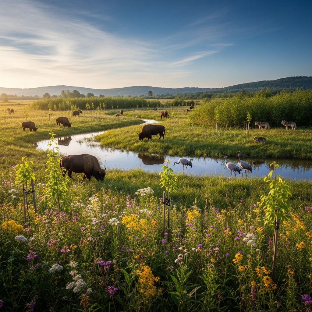 Rewilding: 4 Core Principles To Revive Ecosystems Discover how rewilding restores self-sustaining ecosystems, combats extinction, and fosters harmony between nature and humanity.
