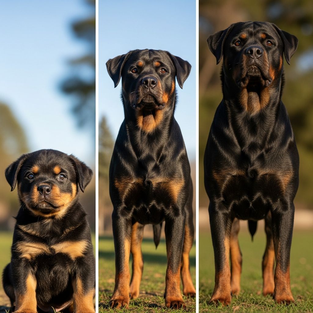 Rottweiler Growth Guide: Size, Weight & Development Track your Rottweiler's journey from puppy to adult with detailed size charts, growth timelines, and expert care tips for optimal health.