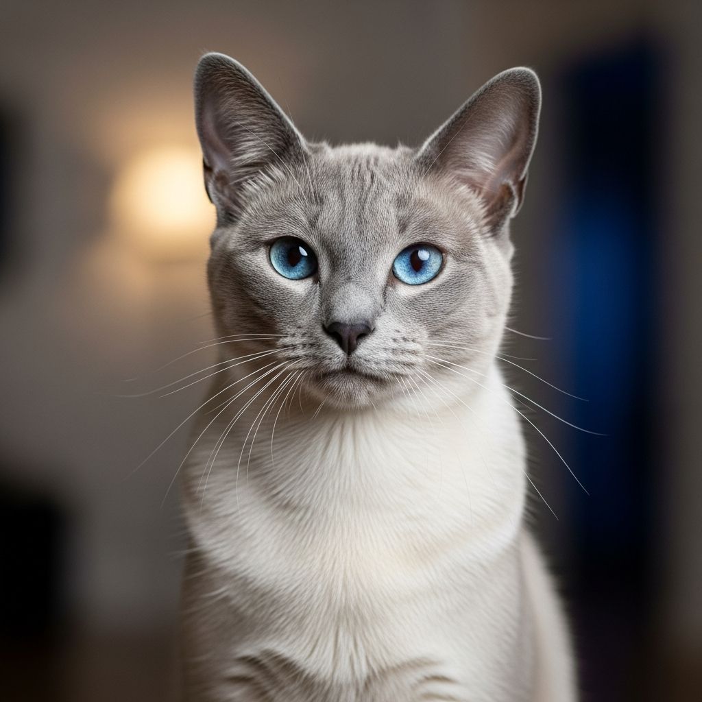 Discover the elegant charm, playful spirit, and unique traits of the Russian Blue Siamese mix, a hybrid cat blending grace and affection.