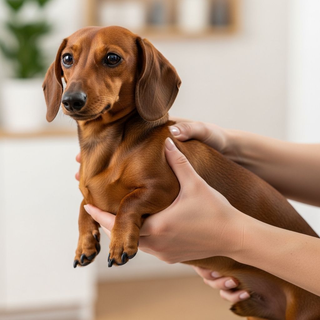 Safe Dachshund Lifting: 5 Essential Steps For Spinal Health Master the art of lifting your Dachshund safely to prevent back injuries and ensure lifelong health for your long-bodied companion.