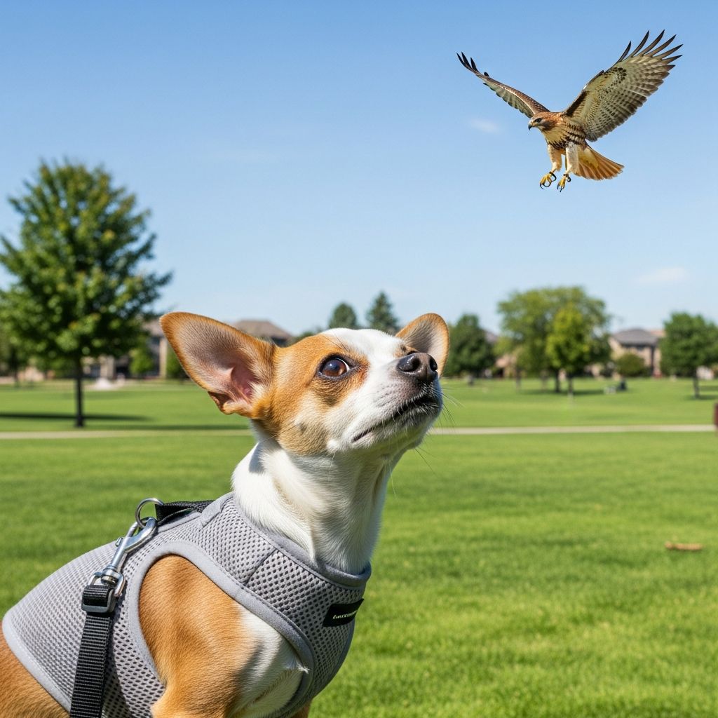 Safeguarding Small Dogs from Raptor Threats Essential strategies to shield your petite pup from aerial predators like hawks, ensuring safe outdoor adventures year-round.