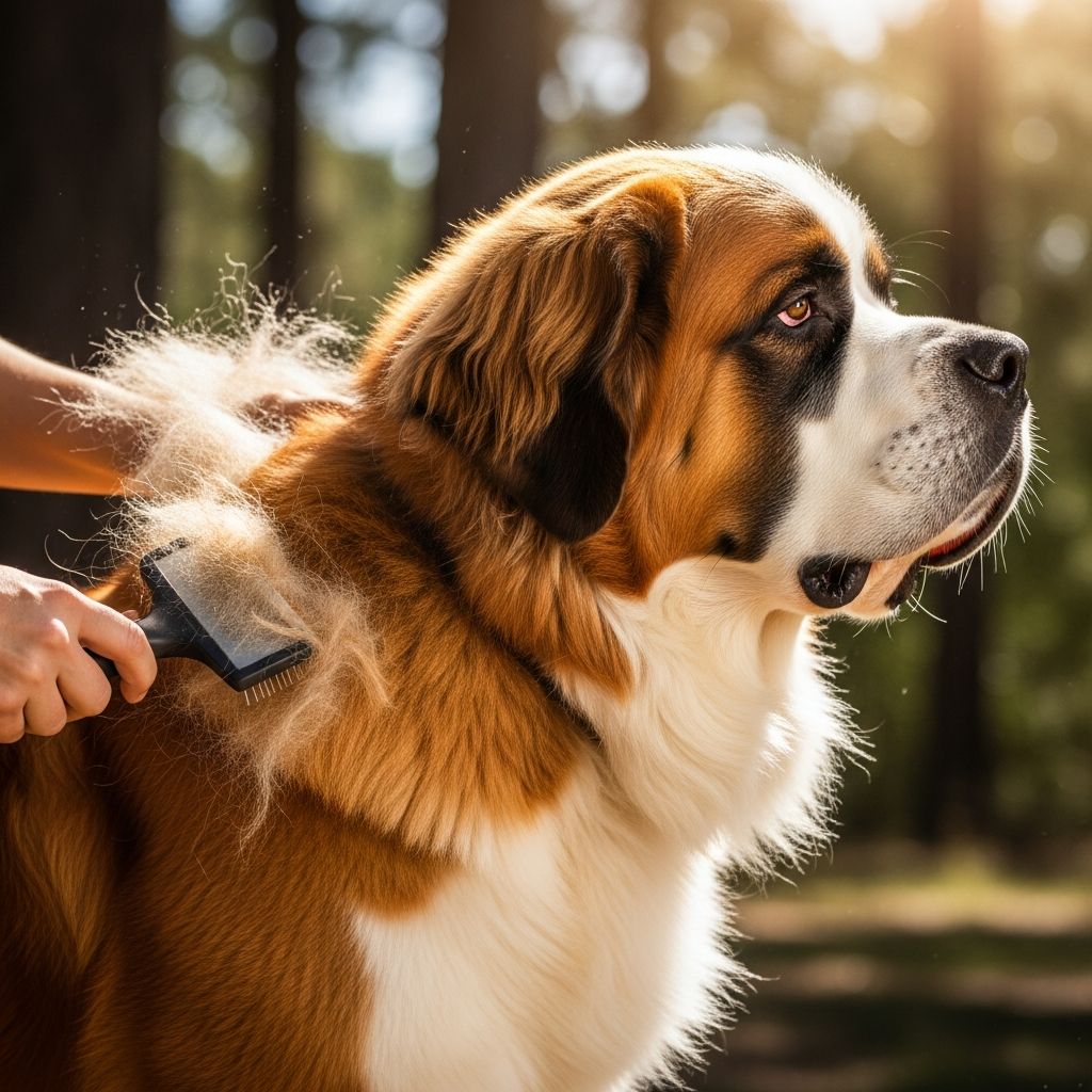 Master the art of maintaining your Saint Bernard's magnificent double coat