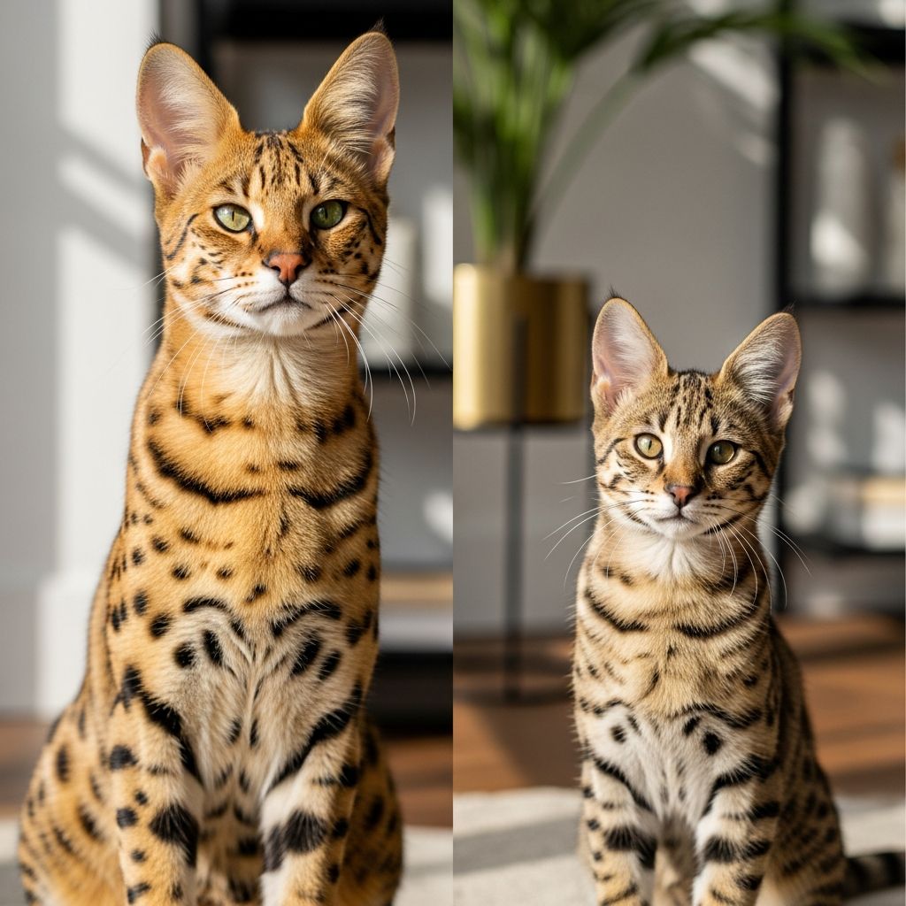Savannah Cat Generations: F1 vs F2 Comparison Understanding the genetic and behavioral differences between F1 and F2 Savannah cats